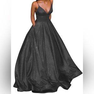 black ball gown